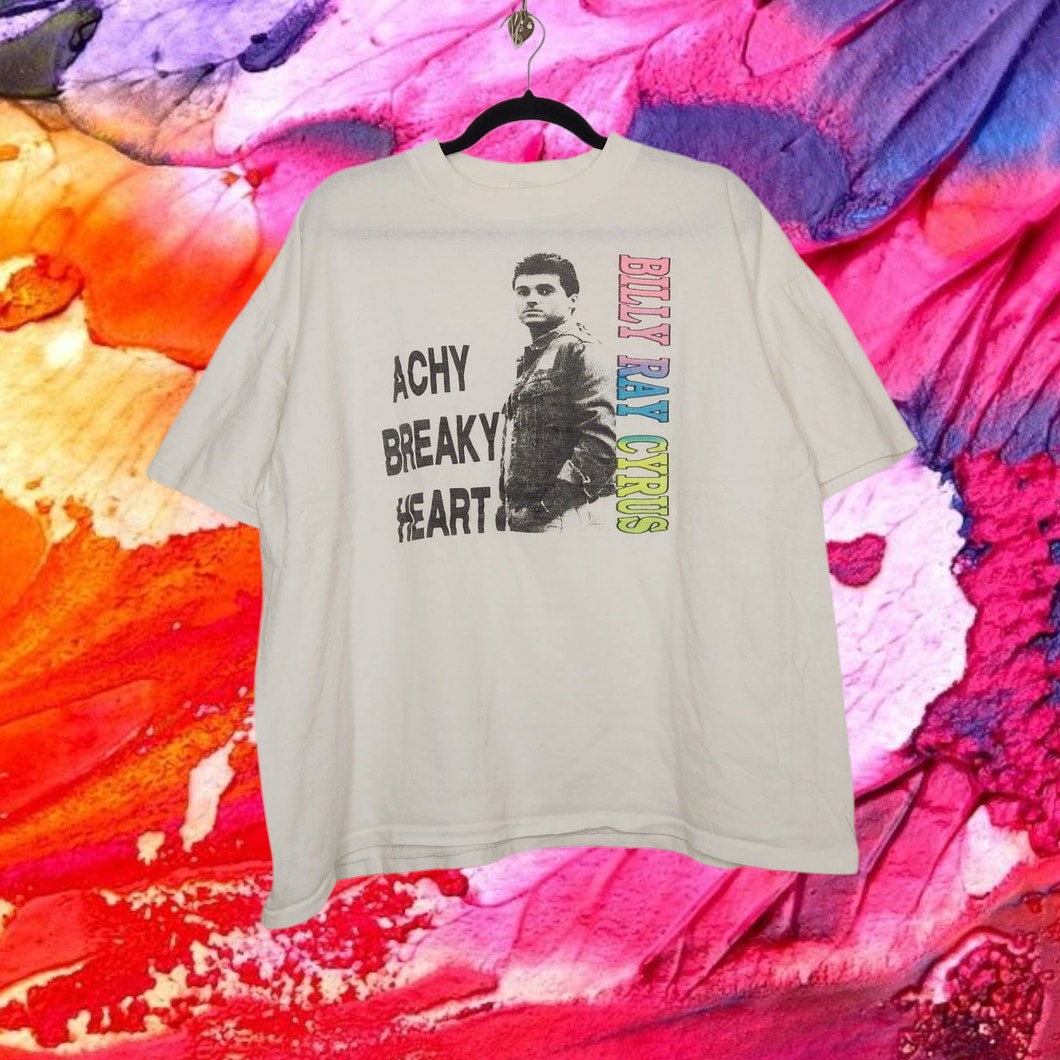 Vintage Billy Ray Cyrus Achy Breaky Heart Single Stitch Shirt Music Concert Tour